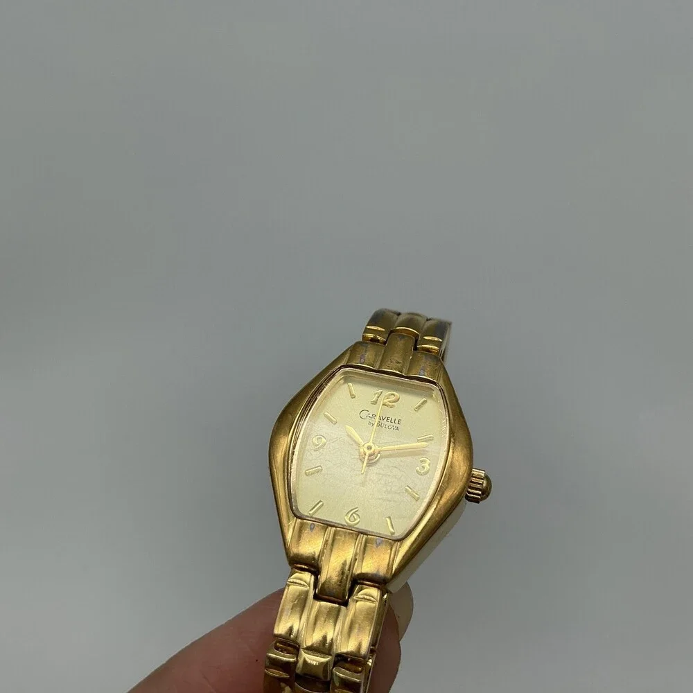 Caravelle By Bulova Womens Watch 18mm Gold Tone 44L33 New Battery 6.5